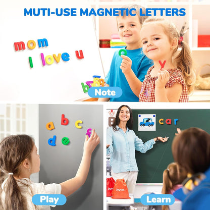 JoyCat Magnetic Letters, 312 Pieces Lowercase Alphabet Fridge Magnets, ABC Magnets for Toddlers Kids, Educational Learning Plastic Letters Set for Kindergarten Classroom