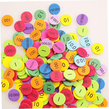 Holibanna 300Pcs Eva Math Value Disks Counting Disks for Early Childhood Education Non Slip Discs for Learning and Family Games