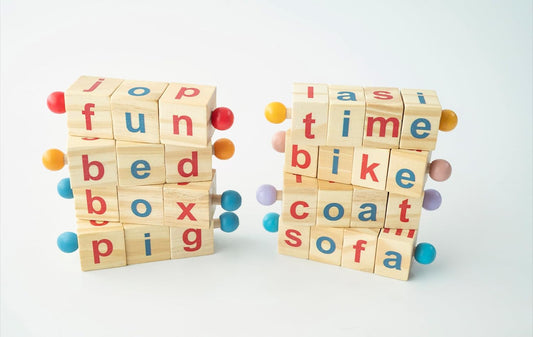 Montessori Reading Blocks & Flash Cards Set – Learn to Read CVC Word Games for Toddlers 2-4 – Short Vowel Spinning Rods, Phonics Toys, Reading Montessori Toys for 4 Year Old for Preschool & Homeschool