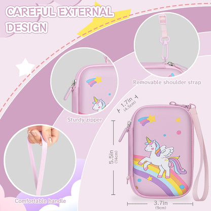 Leayjeen Kids Smartphone Case Compatible with Kikapabi/Joozfee/Prysyedawn 2.8" Touchscreen Toddler Learning Play Toy Phone,Birthday Gifts for Girls Age 3-10 Kids Toys Cell Phone-Purple(Case Only)