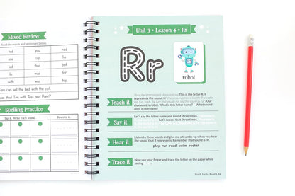 Teach Me to Read: A Parent Guided Student Workbook for Kids to Learn to Read Using Phonics, Decodables and the Science of Reading (Video Tutorials Included)
