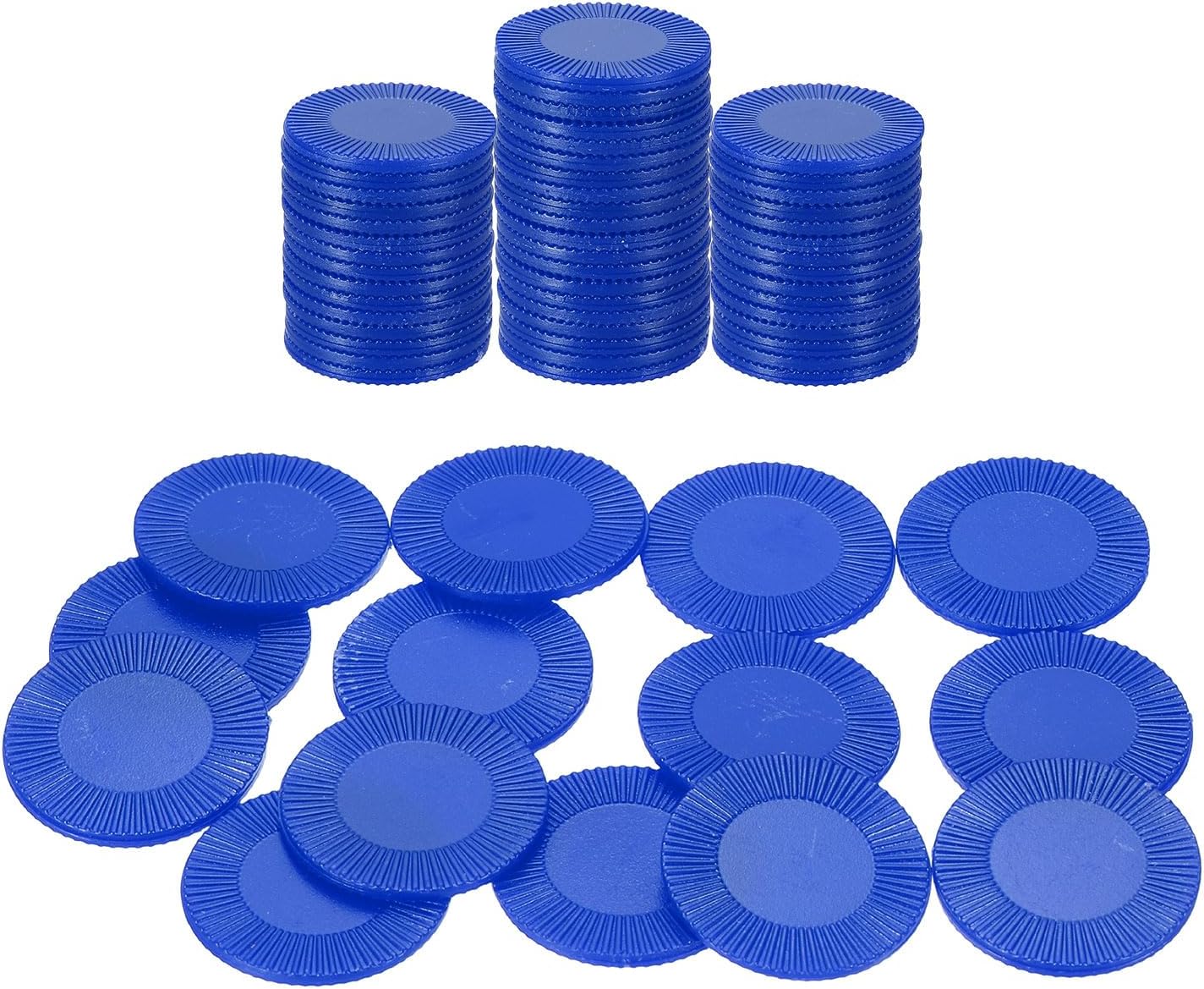 uxcell 64Pcs Plastic Poker Chips, 0.9 Inch Mini Bingo Chips Learning Counters Counting Counters Disks Markers Opaque Game Tokens for Game Play Math Counting, Red, Pattern