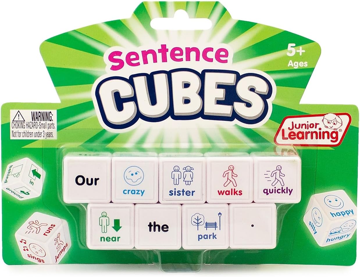 Junior Learning JL644 Sentences Cubes, Multicolor