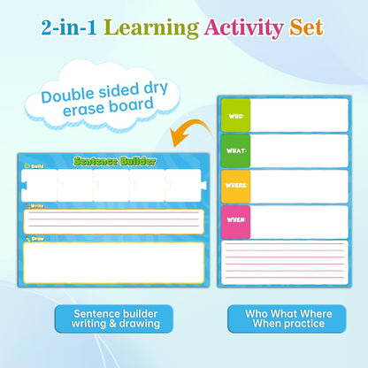 Sentence Building for Kids,Sight Word Puzzles for Kindergarten 1st 2nd Grade,Speech Therapy Materials ESL Special Education Classroom Must Haves Reading Games Learning Activities Homeschool