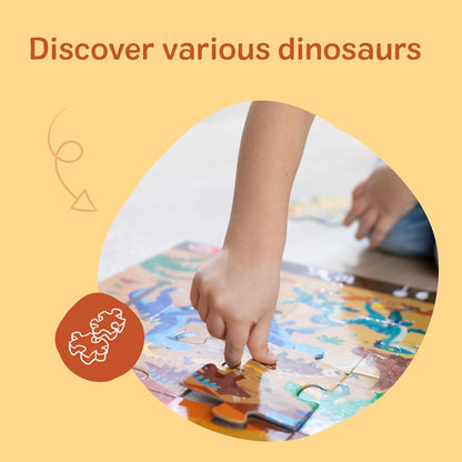 Melissa & Doug Land of Dinosaurs, Dino-Themed Search and Find Jumbo Floor Puzzle, 48-Piece Jigsaw Puzzle with Learning Activity, Over 4 Ft Long, Kids Puzzles for Girls & Boys Ages 6+