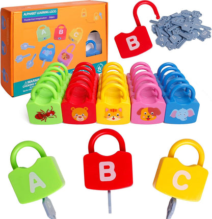 Dinhon Kids Learning Locks with Keys Numbers Matching & Counting Montessori Educational Toys for Ages 3 4 5 Boys and Girls Preschool Games Gifts