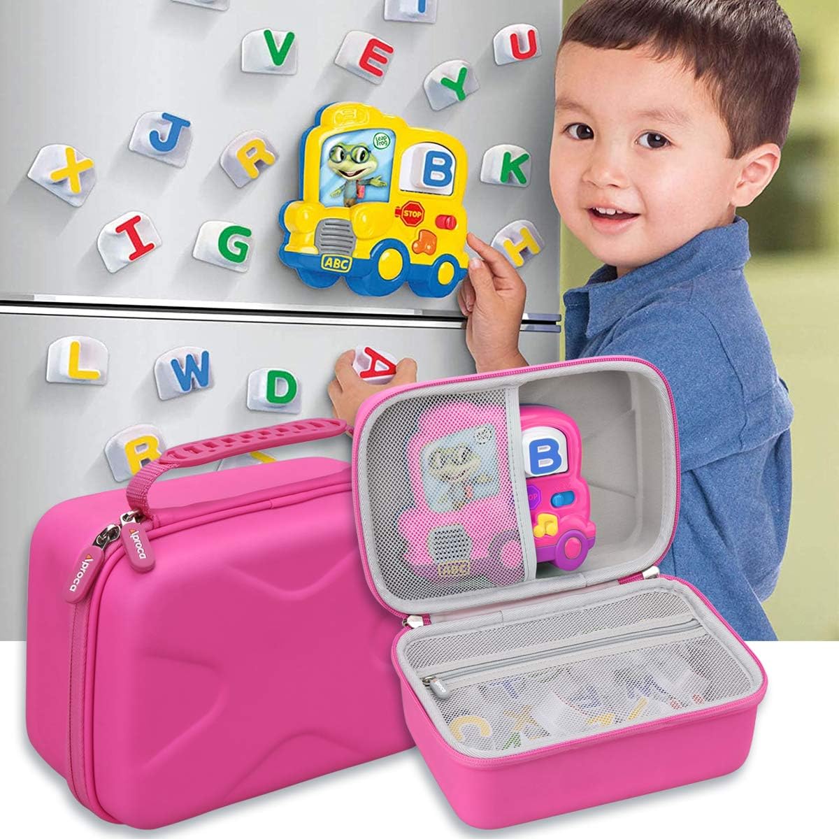 Aproca Case Compatible with LeapFrog Fridge Phonics Magnetic Letter Set, Portable Storage Bag for Accessories (Case Only)