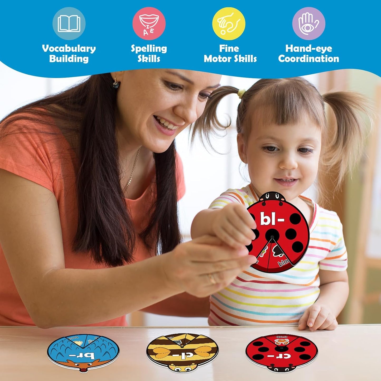 Kasfalci Life Cycle Toys for Kids,Animal Plant Insect Bug Ladybug Butterfly Tadpole to Frog Kit,Montessori Learning & Education Toys,Preschool Science Learning Activities for Toddlers,Board Card Games