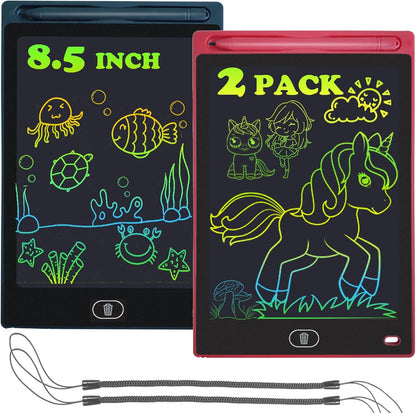 6 Pack LCD Writing Tablet for Kids Toys 8.5 Inch Colorful Doodle Board Bulk, Eye-Protection Drawing Pad Toddler Travel Essentials Toys for 3-8 Year Old Boys Girls, Birthday Xmas Gifts