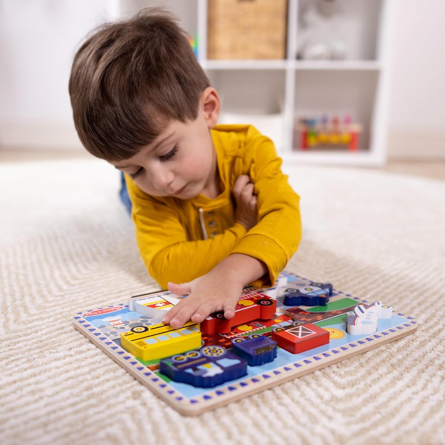 Melissa & Doug Safari Wooden Chunky Puzzle (8 pcs), Educational Screen Free Activity for Toddler, Preschoolers and Kids Ages 2+ - FSC Certified