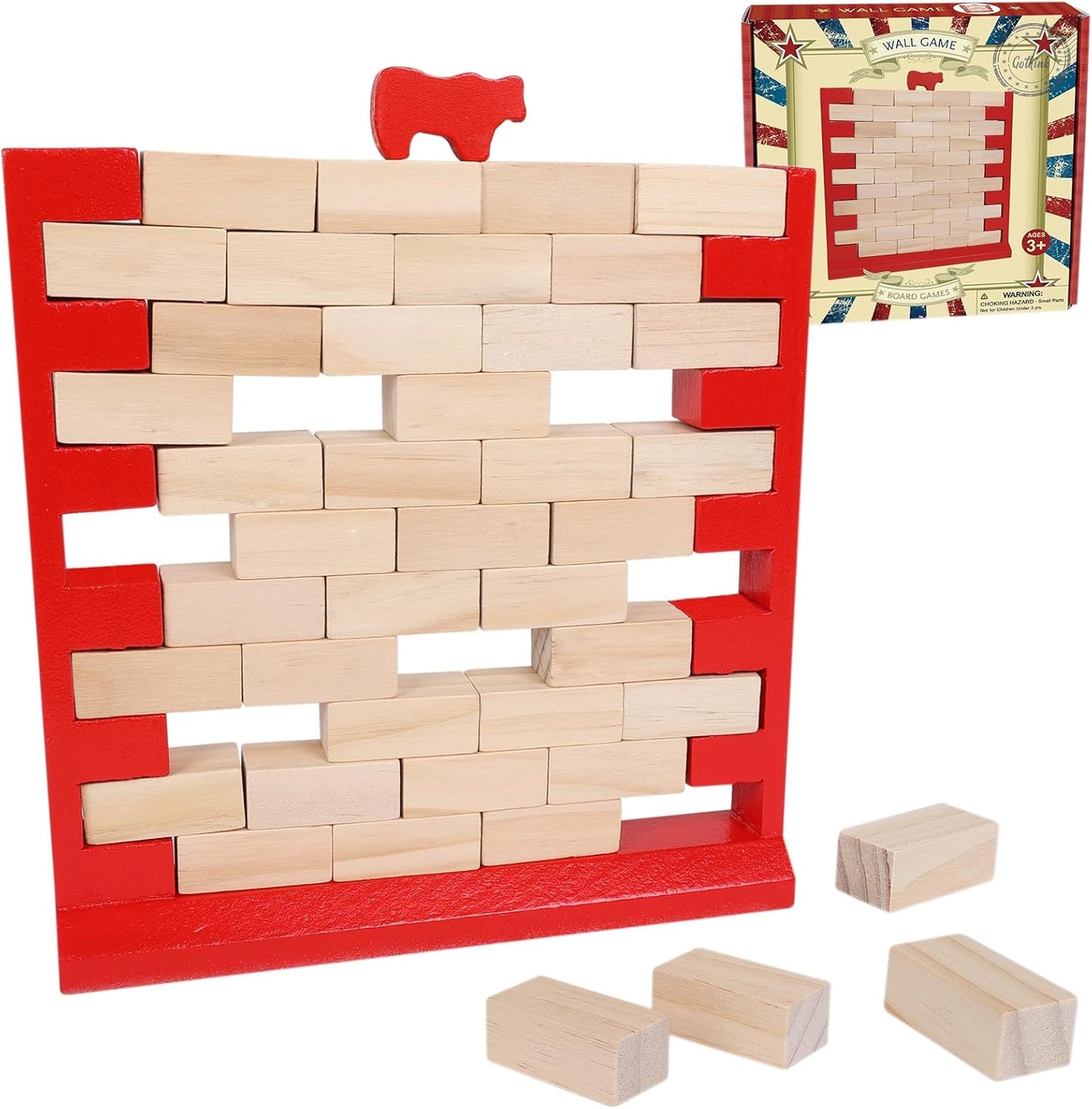 GOTHINK Wooden Balancing Pendulum Game, 42PCS Montessori Balancing Toys for Kids and Adults, Interactive Educational Toy for Children's Gift, Perfect for Parties & Travel