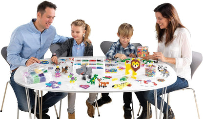 Hama Perlen 8753 Ironing Beads Box with Approx. 600 Maxi Beads, Small Elephant Pin Plate, Ironing Paper, for Children from 3 Years