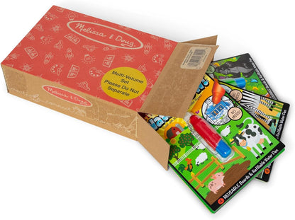 Melissa & Doug Water Wow! Reusable Water-Reveal Activity Pad 2-Pack - Vehicles, Animals Travel Toys, Party Favors, Mess Free Coloring Books for Kids Ages 3+ - FSC Certified