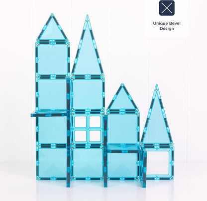 CONNETIX Magnetic Tiles Charity Edition Teal Pack, 20 Pieces