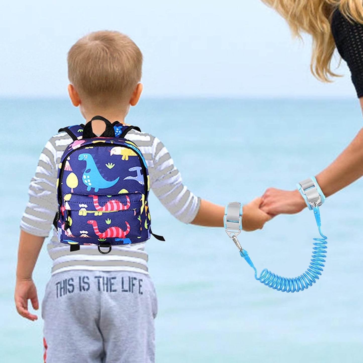 Accmor Toddler Backpack Leash with Anti Lost Wrist Link, Cute Mini Child Walking Harnesses Keep Kids Close Back Pack Rope Tether Rein for Baby Boys (Pink/Unicorn)