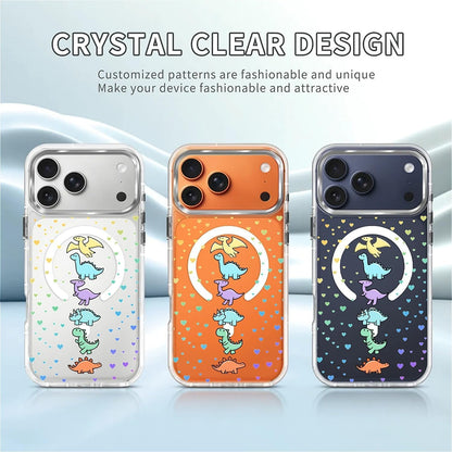 for iPhone 17 Pro Max Case [Compatible with Magsafe],Girls Women Clear Magnetic Case Silicone Shockproof Protective Cover with Pattern Colorful Motivational Letters