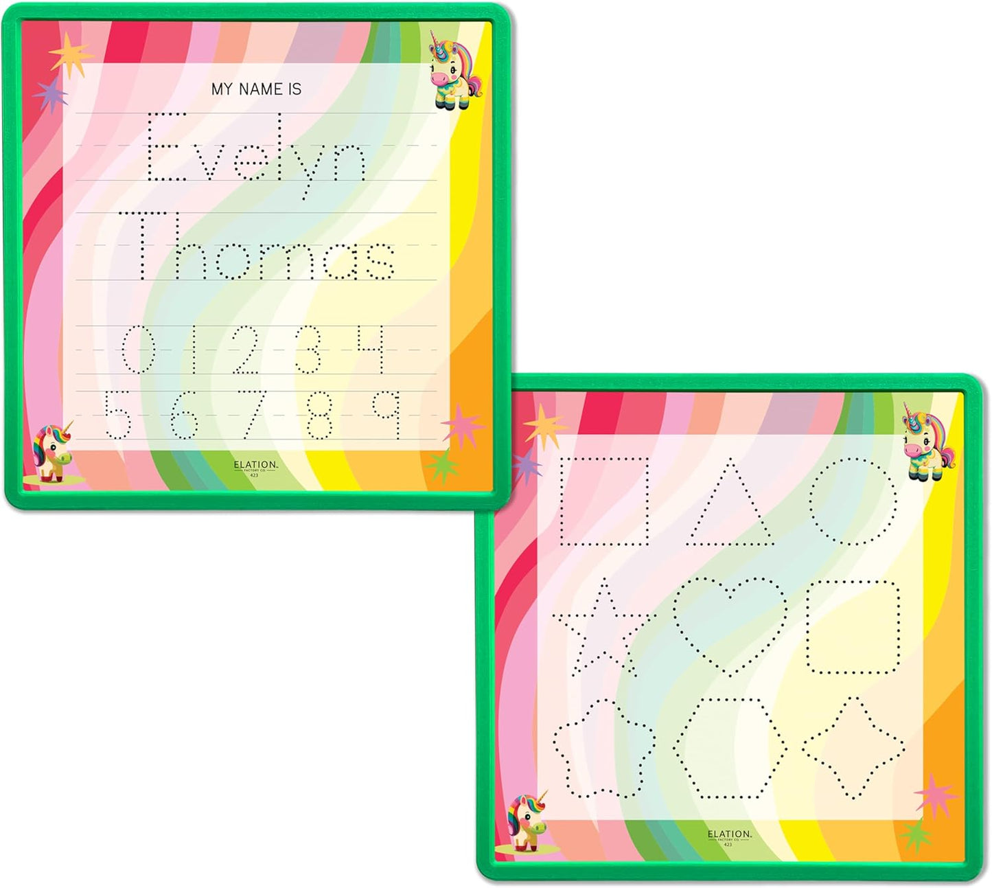 Kid's Name Tracing Board | Dry Erase Letter Tracing | Reusable Name Alphabet Tracing| Number Tracing | Personalized | Baby Unicorn Theme