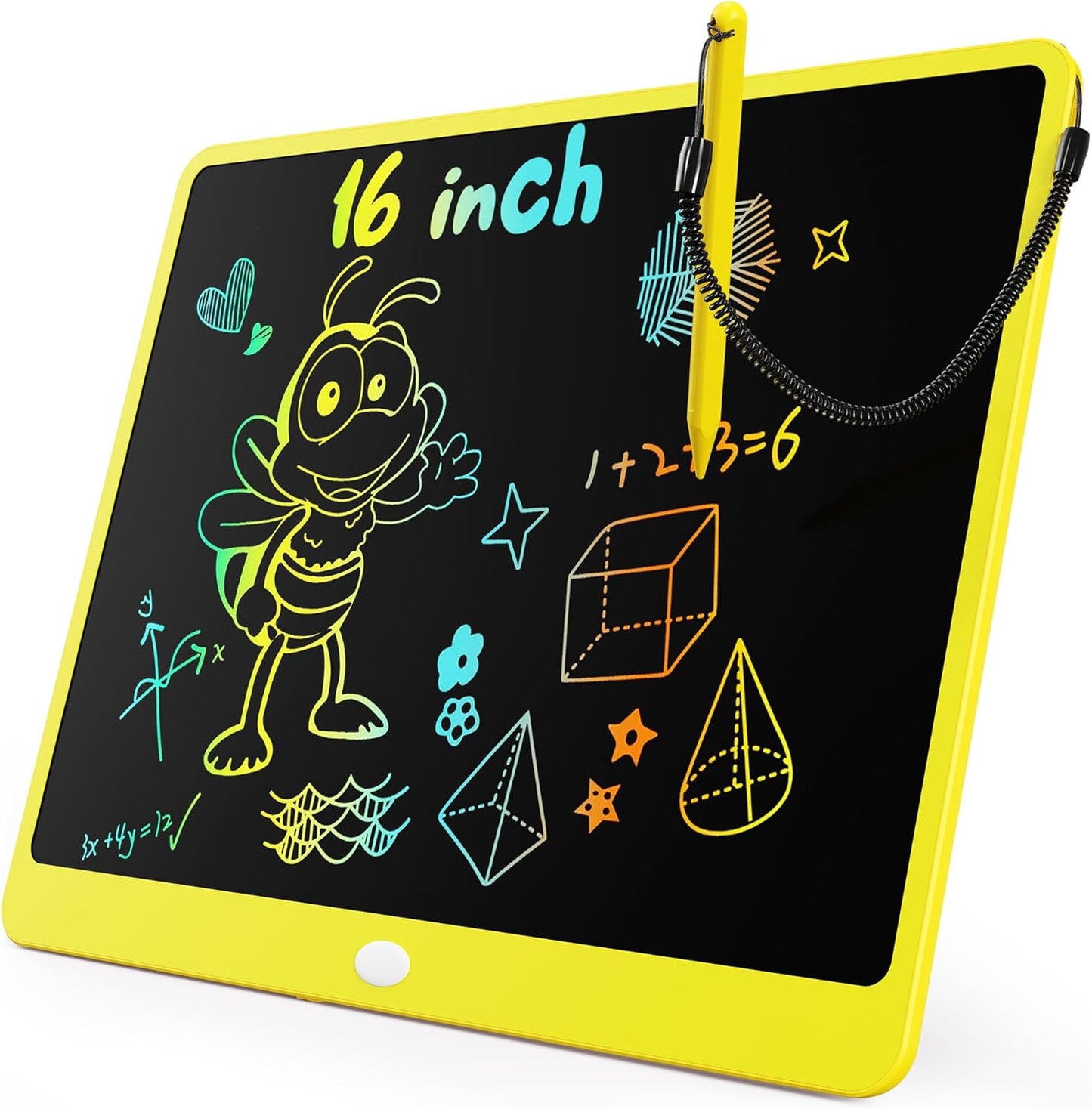 KOKODI LCD Writing Tablet, 12 Inch Colorful Toddler Doodle Board Drawing Tablet, Erasable Reusable Electronic Drawing Pads, Educational and Learning Toy for 3-6 Years Old Boy and Girls(Blue)