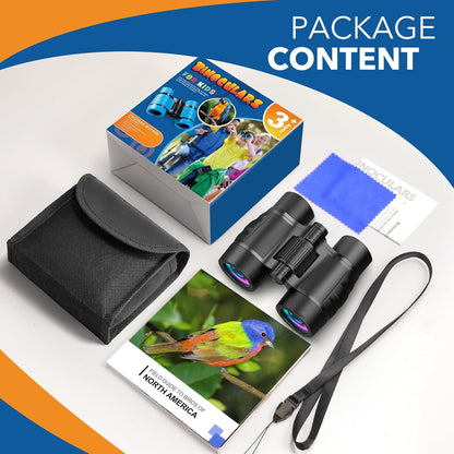 Toys for 3-7 Year Old Boys: LET'S GO! Binoculars for Kids with Bird Watching Manual Easter Birthday Gifts for 4 5 6 7 8 Year Old Boy Girls Outdoor Toy for Kid Ages 5-7 Toddler Camping Telescope