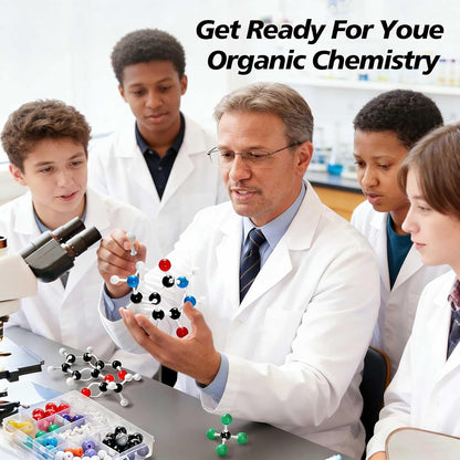 Chemistry Molecular Model Kit (208 Pcs) for Student and Teacher,Organic and Inorganic Chemistry Learning Set,Motivate Enthusiasm for Learning Chemistry and Raising Space Imagination