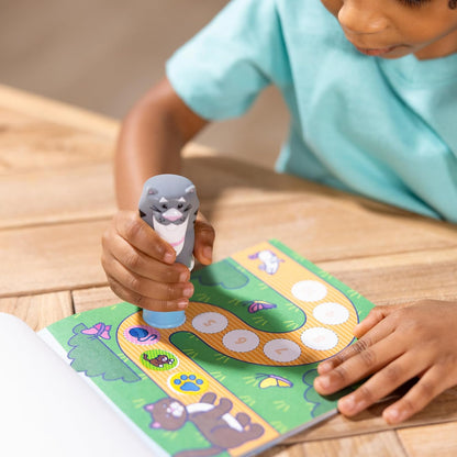 Melissa & Doug Sticker Wow!™ 24-Page Activity Pad and Sticker Stamper, 300 Stickers, Arts and Crafts Fidget Toy Collectible Character – Dog - for Kids Ages 3+ - FSC Certified