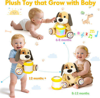 Hodurgyi Baby Toys 6-12 Months, Bear Musical Plush with Lights,ABCs,Animal Sounds, Numbers, Infant Early Learning Toy, Christmas Birthday Gifts for 6+ Month Boys &Girls
