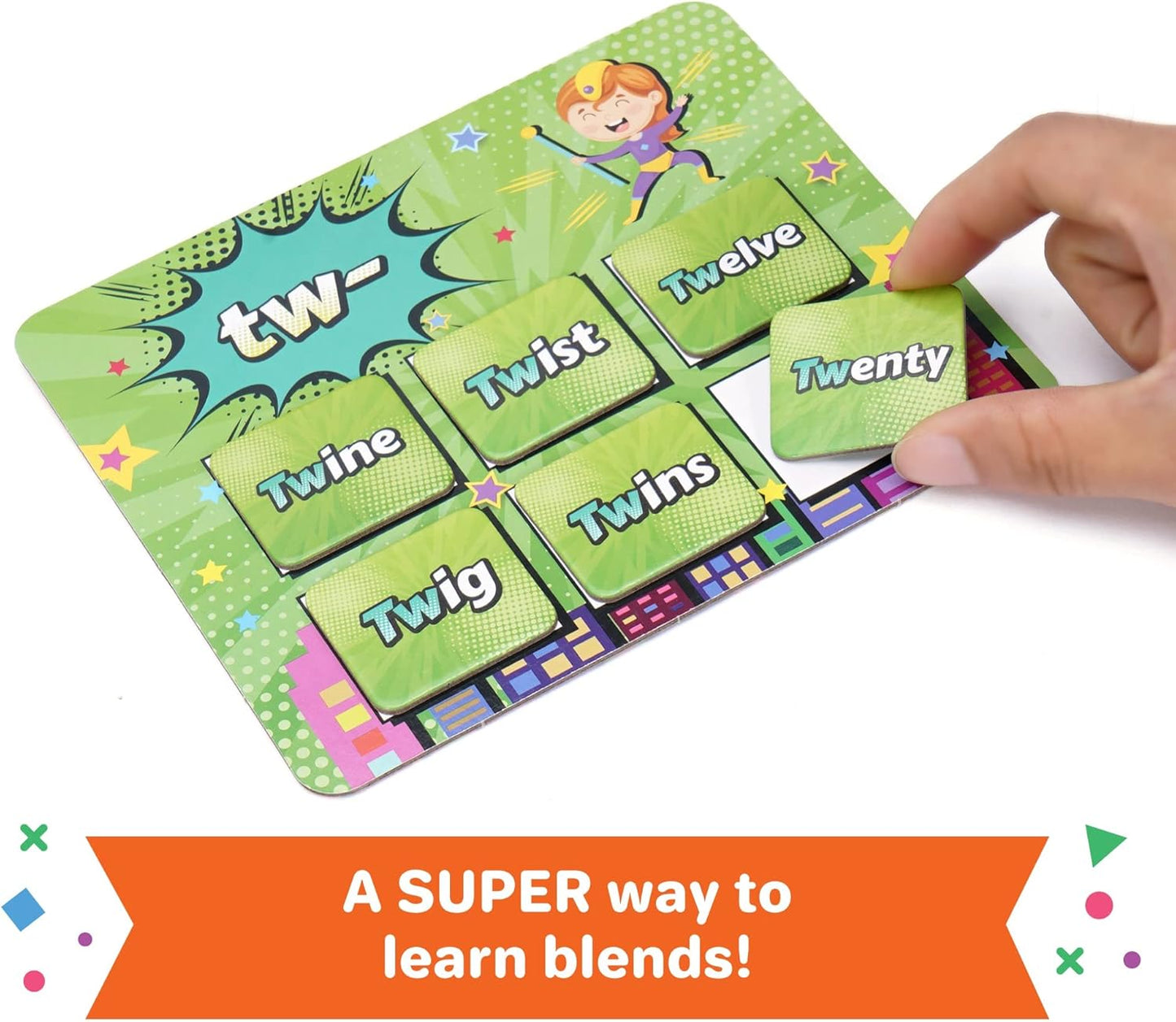 Super Blends Phonics Reading Game (22 Blends) - Phonics Games for Kids Ages 6-8, Reading Games for Emerging Readers, Best Resources for Parents and Teachers