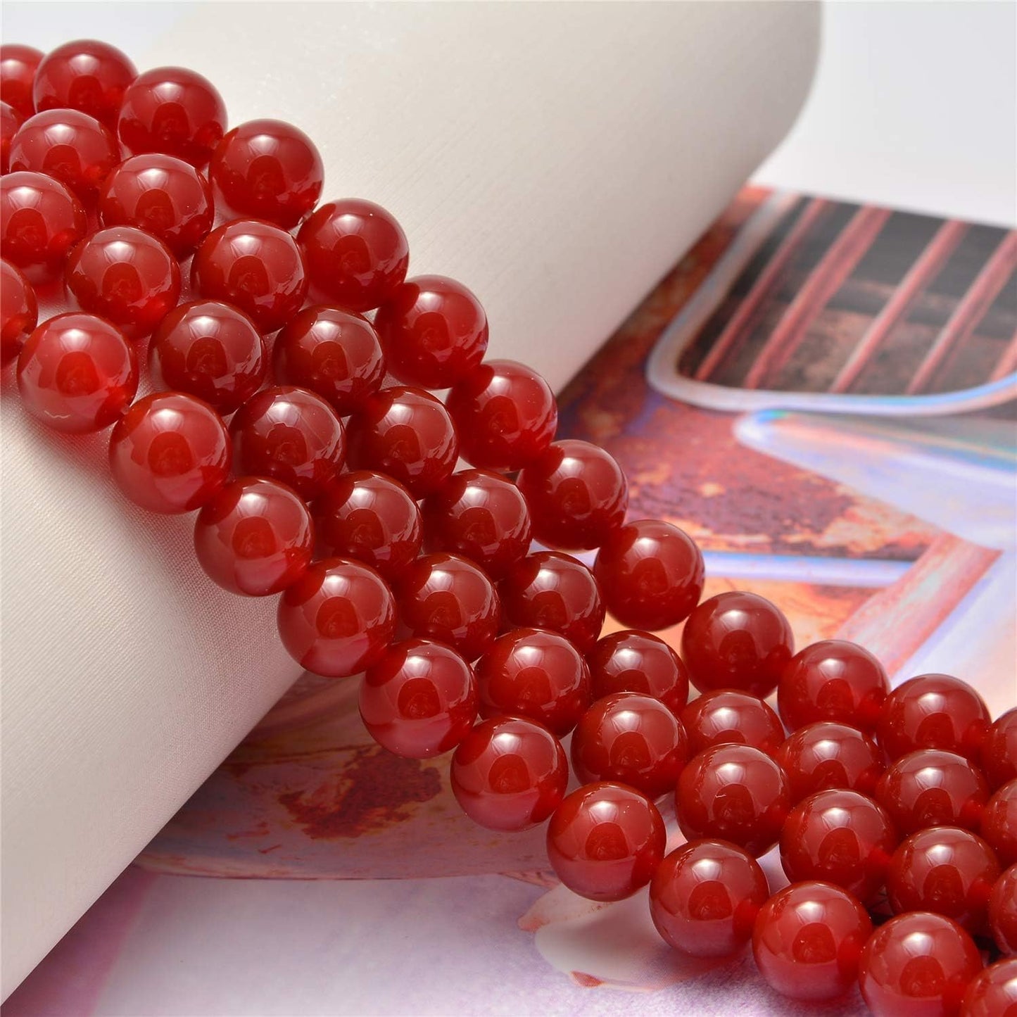 NCB 100pcs Original Natural Stone Beads Gemstone Round Loose Beads 6mm 8mm 10mm (Blue Aventurine, 6mm 100Beads) - Colors A