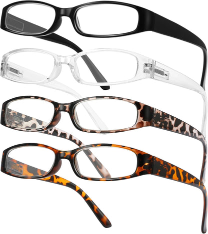 Gaoye 4-Pack Readers for Women, Blue Light Blocking Reading Glasses, Stylish Reading Glasses for Women in 4 Patterns