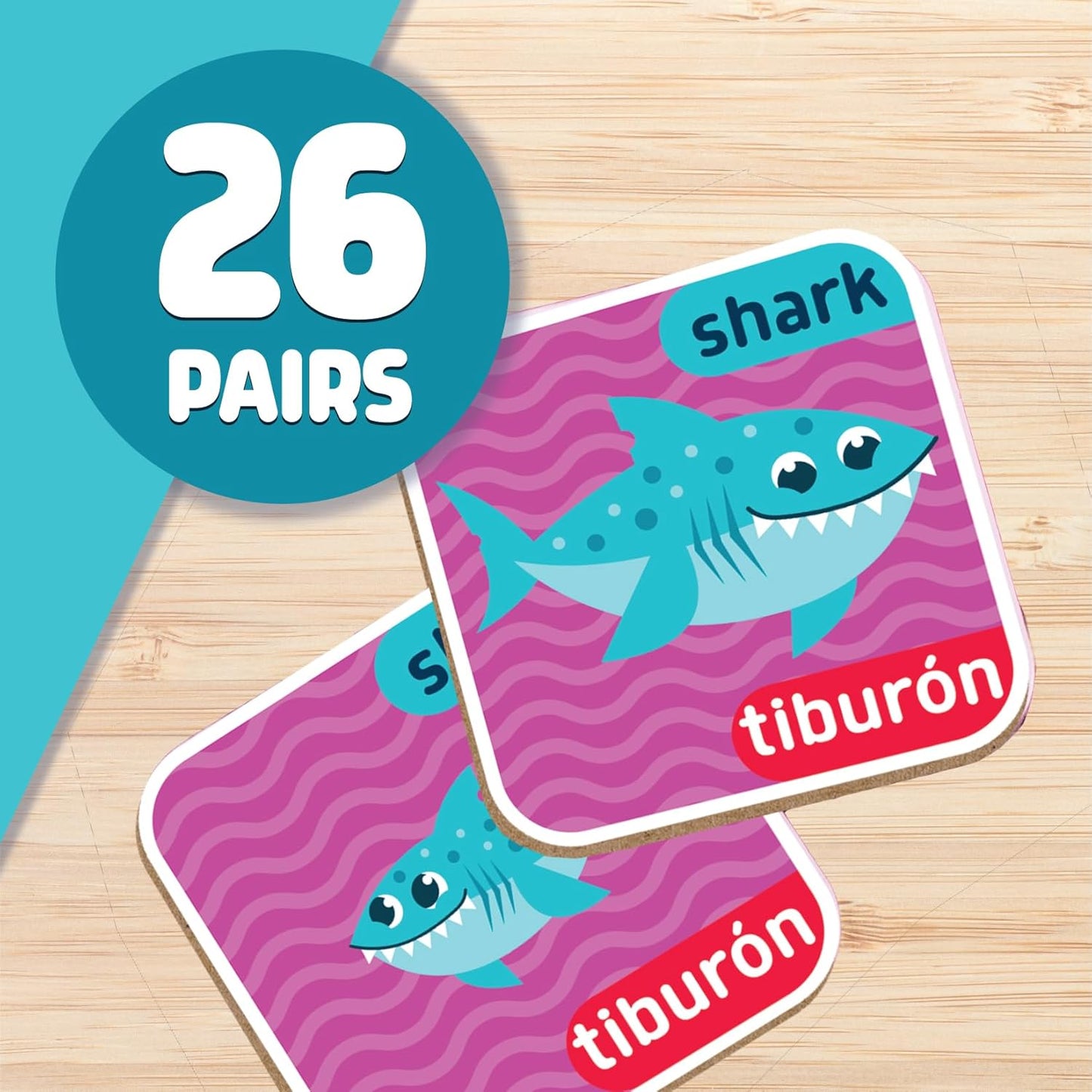Chuckle & Roar Alphabet Matching Memory Game - Multicolor Tiles Concentration-Boosting Toddler Games - Uppercase & Lowercase Alphabet Learning - Travel-Friendly Matching Activity for Toddlers 3+