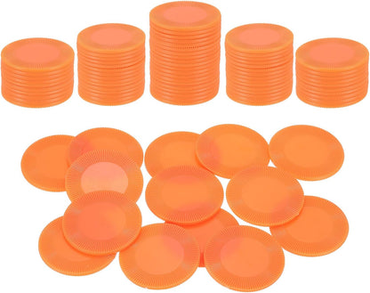 uxcell 100Pcs Plastic Poker Chips, 1 Inch Mini Bingo Chips Learning Counters Counting Counters Disks Markers Opaque Game Tokens for Game Play Math Counting, Blue, Pattern
