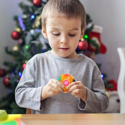 Vdealen Magic Rainbow Puzzle Ball, Fidget Ball Puzzle Brain Teaser Fidget Toy for Boys & Girls- Birthday Party Easter Valentines Christmas Stocking Stuffers for Kids Teen & Adults(Off White)