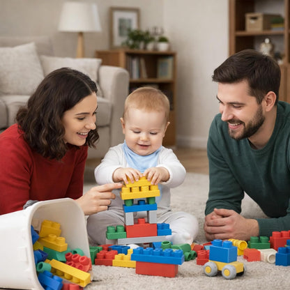 Soft Building Blocks for Toddlers, Large Building Blocks Stacking Blocks for Babies 6 Months and Up Stem Toddler Gifts, Teething Toys, 40 PCS