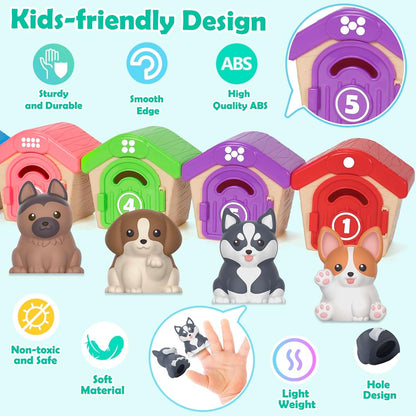 Learning Toys for 1,2,3 Year Old Toddlers, 20Pcs Farm Animals Toys Montessori Counting, Matching & Sorting Fine Motor Games, Christmas Birthday Easter Gift for Baby Boys Girls Age 12-18 Months
