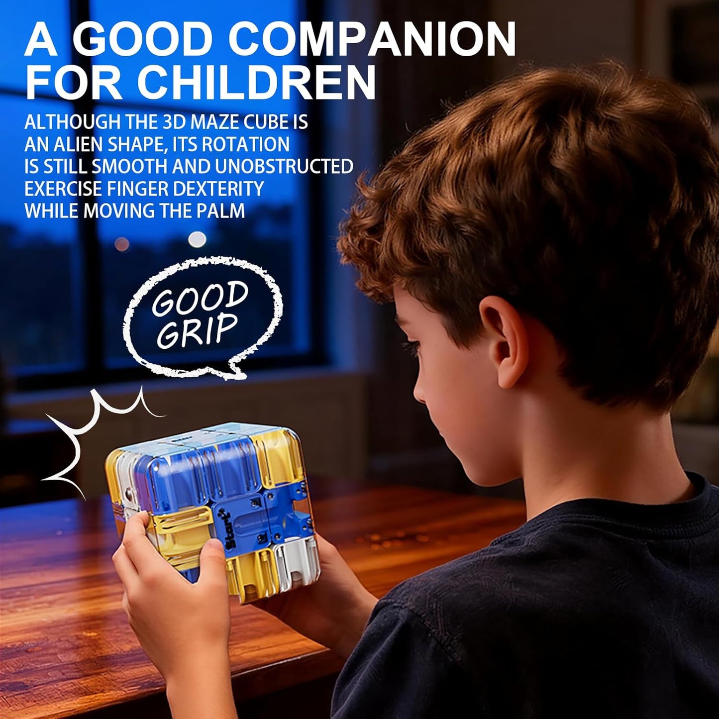 3D Puzzles Maze Cube Ball Puzzle,Large 3D Labyrinth Cube Puzzle,Color-Match Game, Spatial Awareness Brain Training Toy, Birthday Gift for Adults Kids 8 9+ Year Old Boy