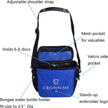 CROWN ME Disc Golf Starter Set,Disc Golf Set with 6 Discs, 1 Marker,1 Towel and Starter Disc Golf Bag Fairway Driver