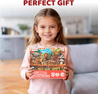 BenBen Floor Puzzles for Kids, 48 Piece 2 x 3 feet Forest Animals Puzzles for Kids Ages 4-6, Large Jigsaw Puzzles for Toddlers, Gift for Boys Girls