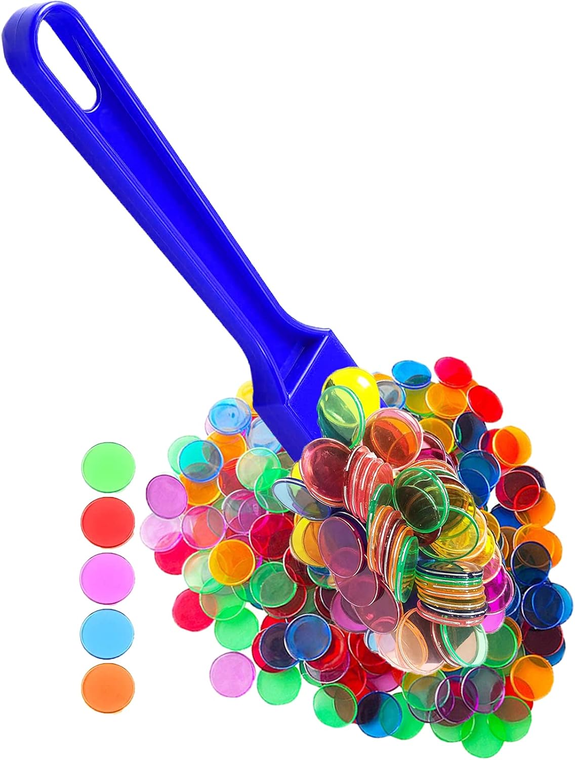 Magnetic Bingo Wand with Metal Ringed Chips for Counting School/Game Chips Plastic Markers Education STEM Tool for Students