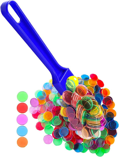Magnetic Bingo Wand with Metal Ringed Chips for Counting School/Game Chips Plastic Markers Education STEM Tool for Students