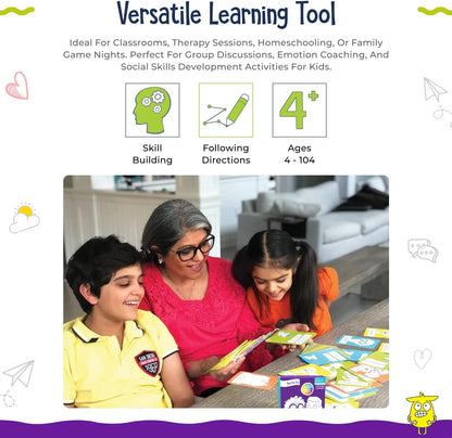Let's Talk Conversation Starter Cards for Kids | 100+ Prompts & Questions to Build Emotional Intelligence, Communication, and Social Skills | Fun Family & Classroom Game | Ages 4+