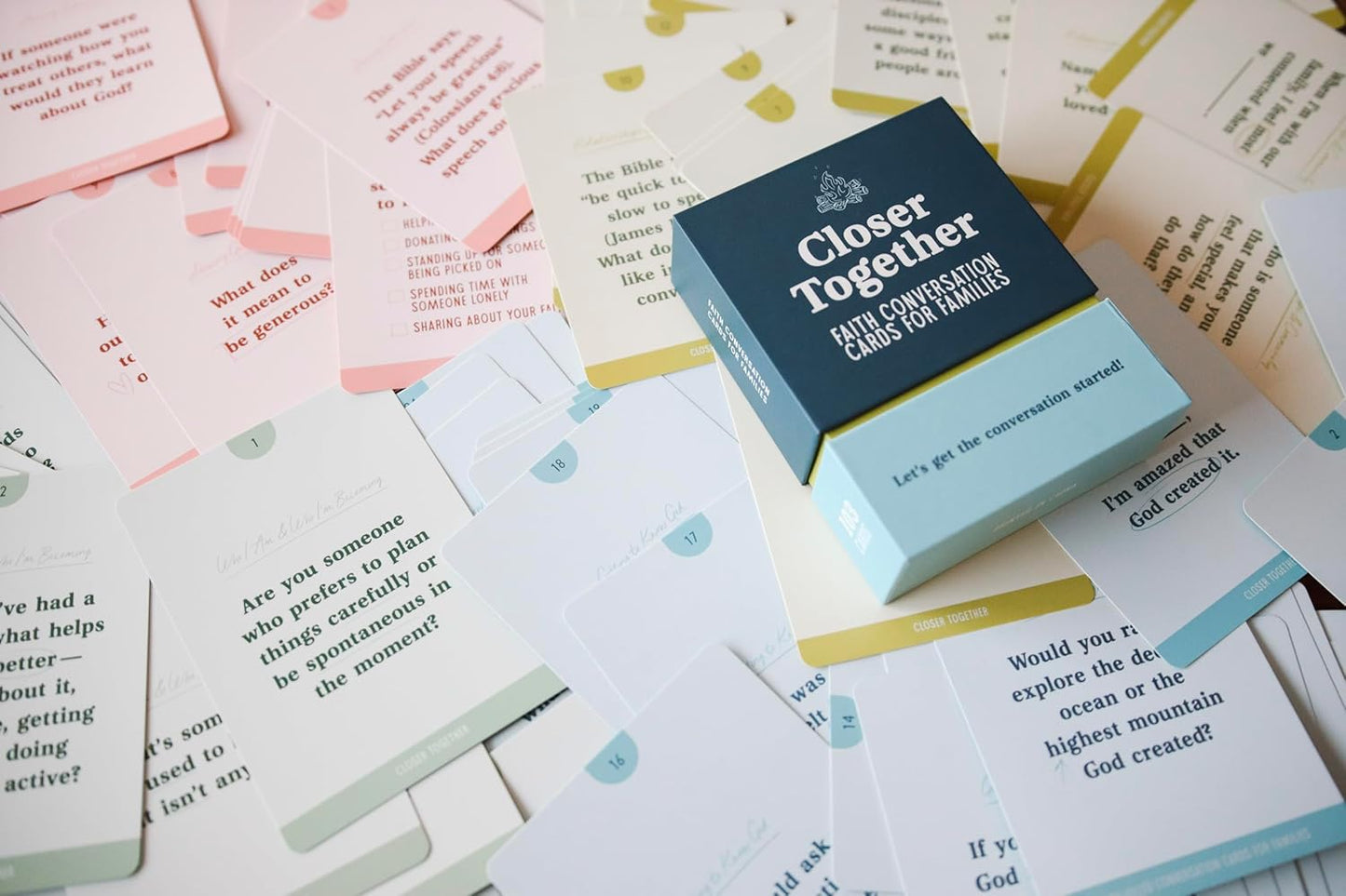 Closer Together: Family Conversation Cards for Christian Families to Deepen Connection, Strengthen Faith and Grow Spiritually
