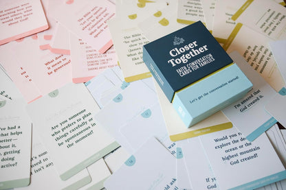Closer Together: Family Conversation Cards for Christian Families to Deepen Connection, Strengthen Faith and Grow Spiritually