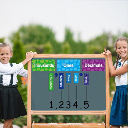 29Pcs Magnetic Place Value Chart Place Value Manipulatives Place Value Pocket Magnets Magnetic Base 10 Blocks Magnets Math Manipulatives Base Ten Kit for Classroom Wall Teacher Kids Decorations