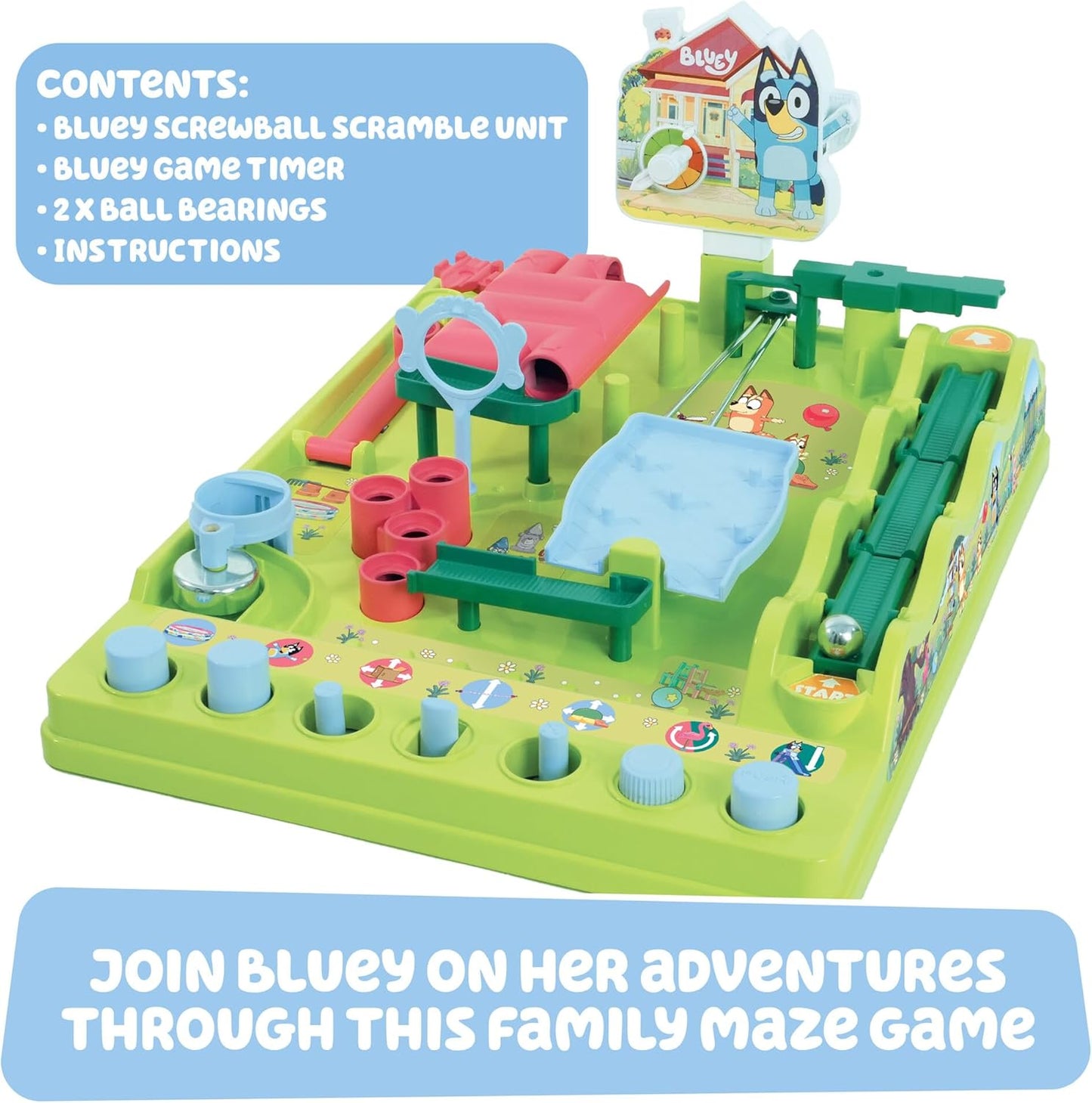 TOMY Screwball Scramble Level Up Marble Maze - Vertical Beat-The-Clock Marble Run Game - Skill & Dexterity Challenge - 1–4 Players - Ages 5+