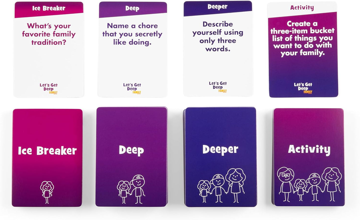 Let's Get Deep® Family Edition by Relatable - Family Conversation Cards - Get to Know Each Other Card Games