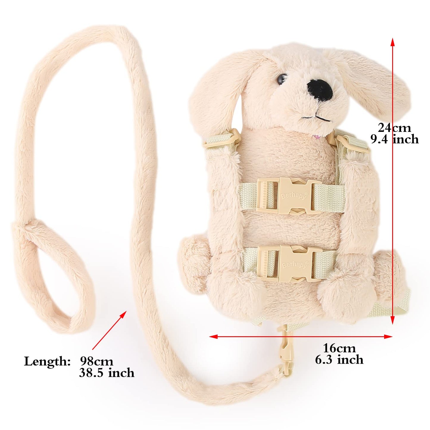 2 in 1 Naughty Dog Toddler Backpack Harness with Safety Leash for Children’s Walking Toddler Leash for 1-3 Years Old Boys and Girls
