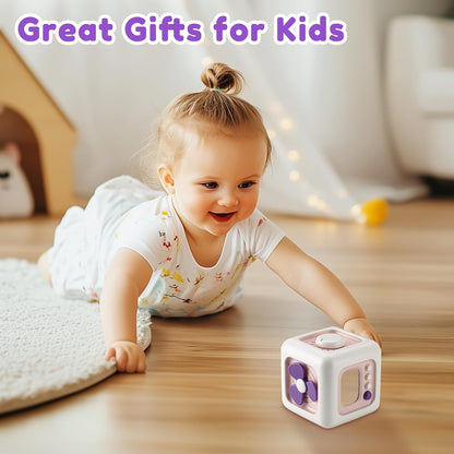 SOCBTNSO Busy Cube Toy for 1 Year Old Boy, Montessori Toys for 1+ Year Old, Travel Sensory Toys for Toddlers 1-3, Learning Fine Motor Skills| 1st Birthday Gifts 6 9 12 Months Baby