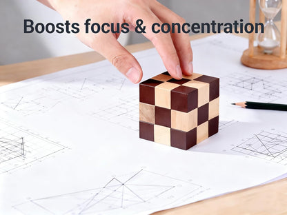 MAGIKON Brain Teaser Cube Puzzle Toy (Square Snake Cube)