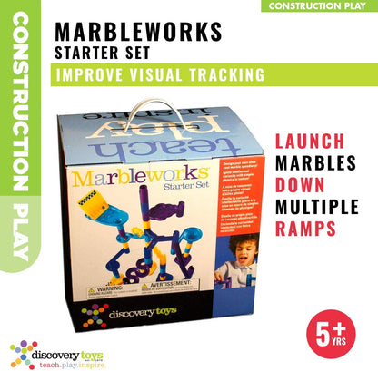 Discovery Toys MARBLEWORKS Marble Run Starter | Kid-Powered Learning | STEM Educational Building Block Toy Learning & Childhood Development 5 Years Old and Up