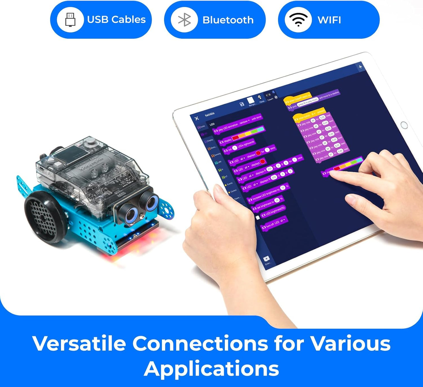 Makeblock mBot2 Coding Robot for Kids, Code Learning Support Scratch & Python Programming, Robotics Kit for Kids Ages 8-14 and up, Building STEM Robot Toys Gifts for Boys Girls